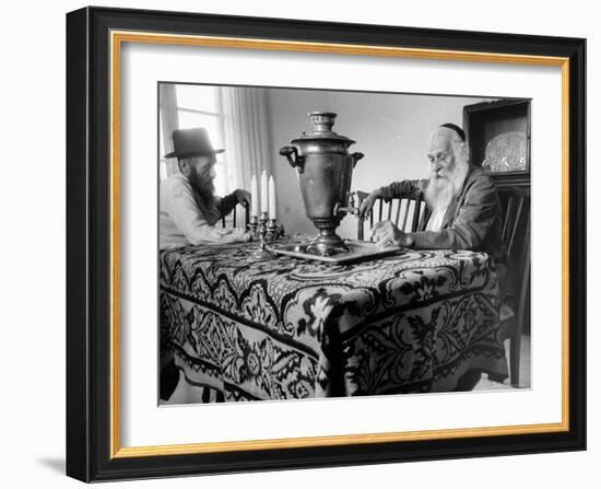 Jews Making Tea with Russian Type Samovar-Paul Schutzer-Framed Photographic Print