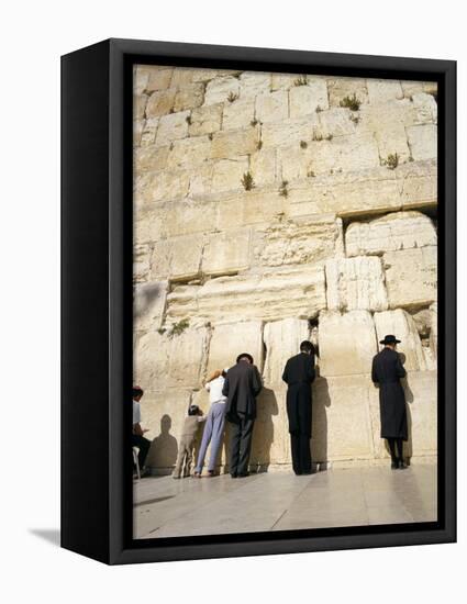 Jews Praying at the Western Wall, Jerusalem, Israel, Middle East-Adrian Neville-Framed Premier Image Canvas