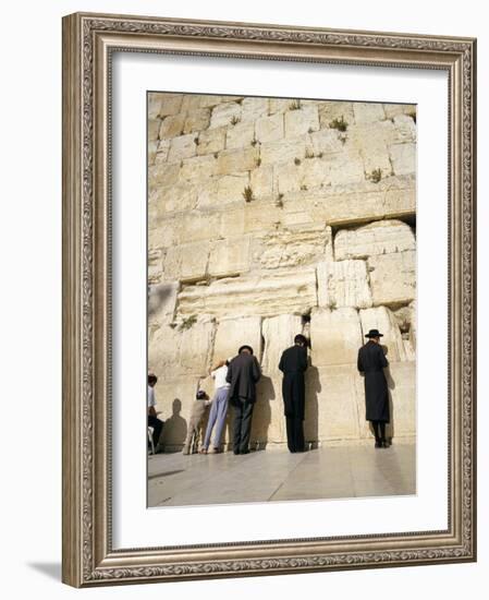 Jews Praying at the Western Wall, Jerusalem, Israel, Middle East-Adrian Neville-Framed Photographic Print