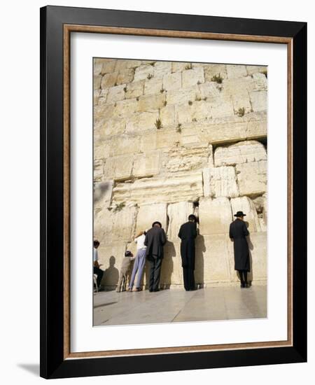 Jews Praying at the Western Wall, Jerusalem, Israel, Middle East-Adrian Neville-Framed Photographic Print