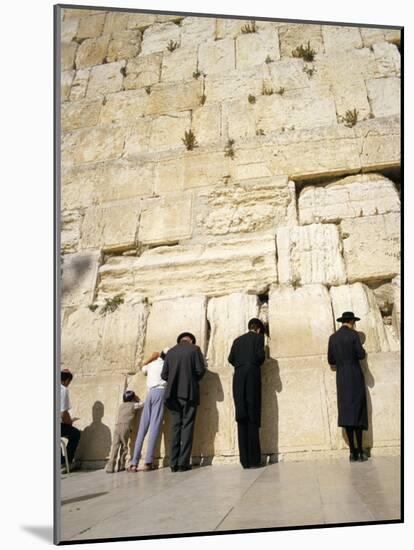 Jews Praying at the Western Wall, Jerusalem, Israel, Middle East-Adrian Neville-Mounted Photographic Print