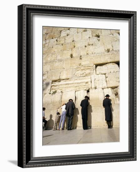 Jews Praying at the Western Wall, Jerusalem, Israel, Middle East-Adrian Neville-Framed Photographic Print