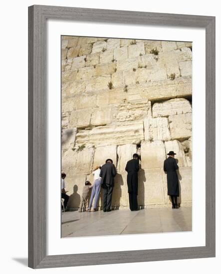 Jews Praying at the Western Wall, Jerusalem, Israel, Middle East-Adrian Neville-Framed Photographic Print