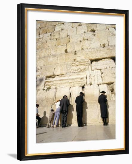 Jews Praying at the Western Wall, Jerusalem, Israel, Middle East-Adrian Neville-Framed Photographic Print