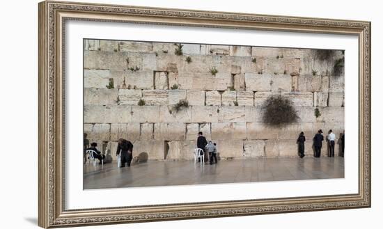 Jews praying at Western Wall, Jerusalem, Israel-null-Framed Photographic Print