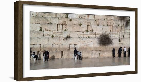 Jews praying at Western Wall, Jerusalem, Israel-null-Framed Photographic Print