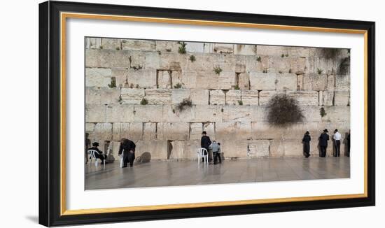 Jews praying at Western Wall, Jerusalem, Israel-null-Framed Photographic Print