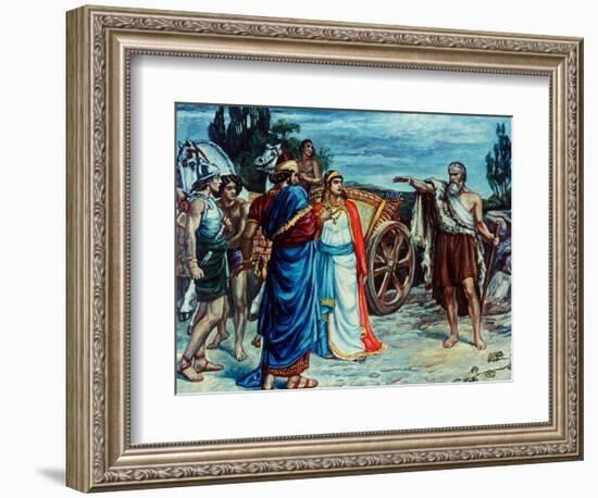 Jezabel and Ahab Meeting Elijah in Naboth's Vineyard-Frank Bernard Dicksee-Framed Giclee Print