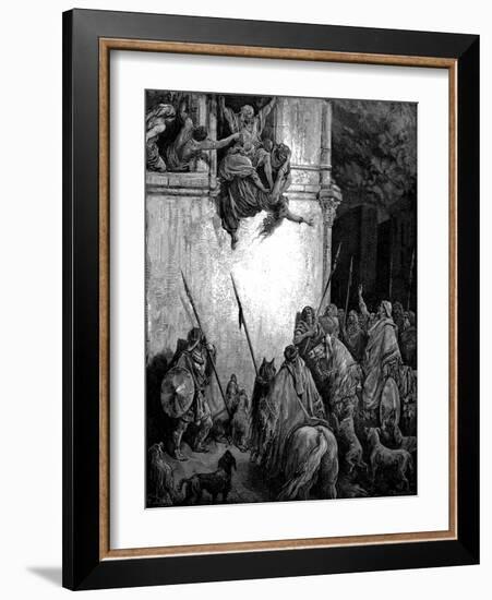 Jezebel, Phoenician Princess and Wife of King Ahab of Israel, 1866-Gustave Doré-Framed Giclee Print