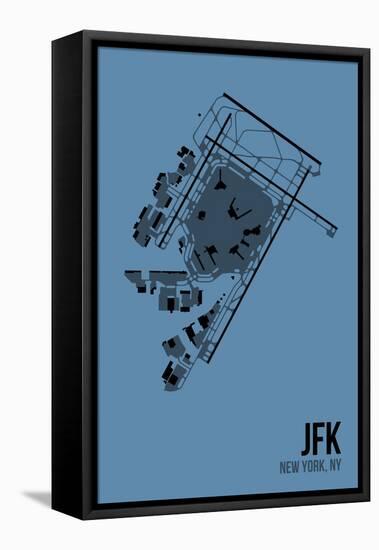JFK Airport Layout-08 Left-Framed Premier Image Canvas