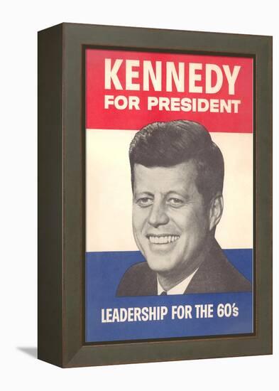 Jfk Election Poster-null-Framed Stretched Canvas