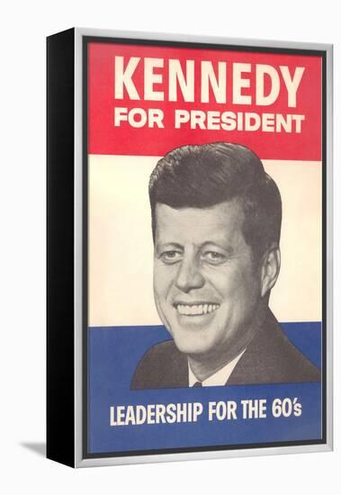 Jfk Election Poster-null-Framed Stretched Canvas