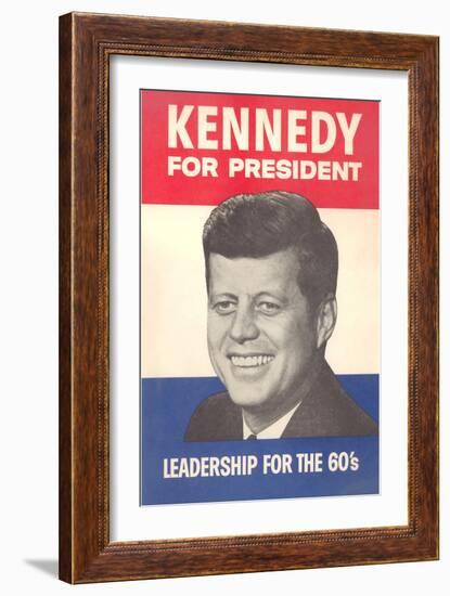 Jfk Election Poster-null-Framed Premium Giclee Print