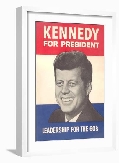 Jfk Election Poster-null-Framed Premium Giclee Print