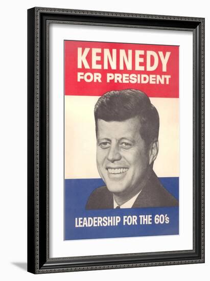 Jfk Election Poster-null-Framed Premium Giclee Print