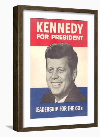 Jfk Election Poster-null-Framed Art Print