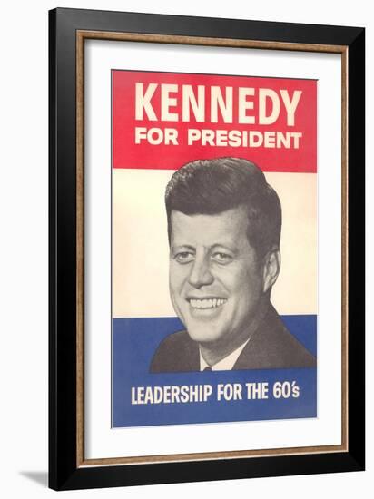 Jfk Election Poster-null-Framed Art Print