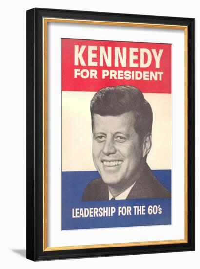 Jfk Election Poster-null-Framed Art Print