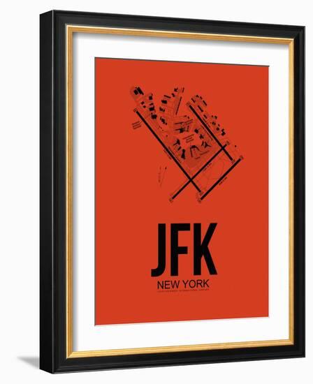 JFK New York Airport Orange-NaxArt-Framed Art Print