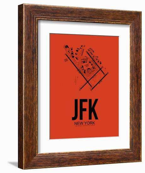JFK New York Airport Orange-NaxArt-Framed Art Print
