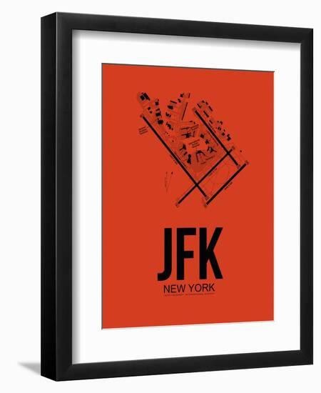 JFK New York Airport Orange-NaxArt-Framed Art Print