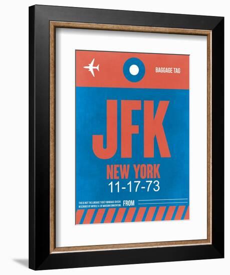 JFK New York Luggage Tag 1-NaxArt-Framed Art Print