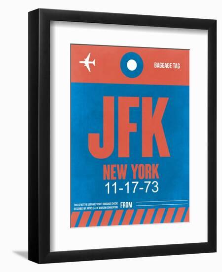 JFK New York Luggage Tag 1-NaxArt-Framed Art Print