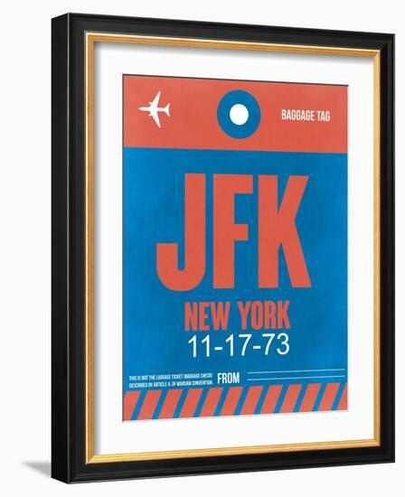 JFK New York Luggage Tag 1-NaxArt-Framed Art Print