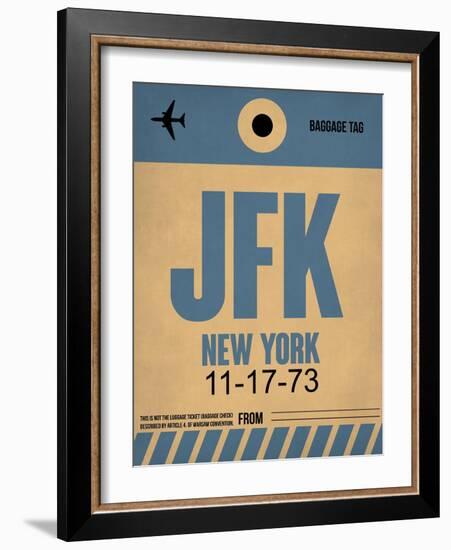 JFK New York Luggage Tag 2-NaxArt-Framed Art Print