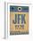 JFK New York Luggage Tag 2-NaxArt-Framed Art Print