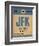 JFK New York Luggage Tag 2-NaxArt-Framed Art Print