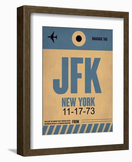 JFK New York Luggage Tag 2-NaxArt-Framed Art Print