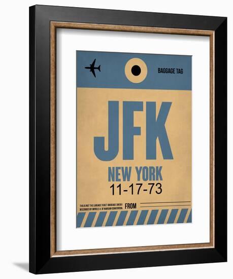 JFK New York Luggage Tag 2-NaxArt-Framed Art Print