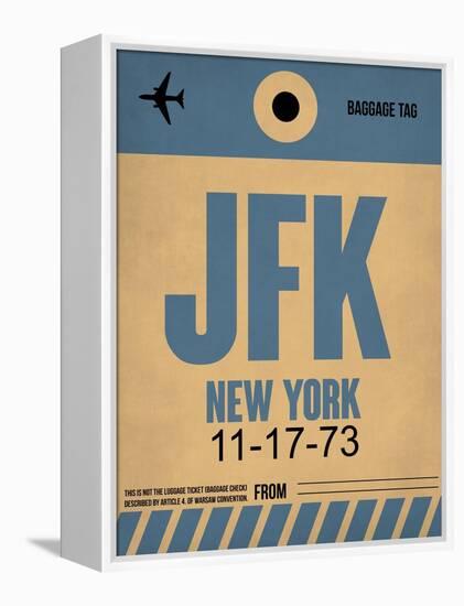 JFK New York Luggage Tag 2-NaxArt-Framed Stretched Canvas