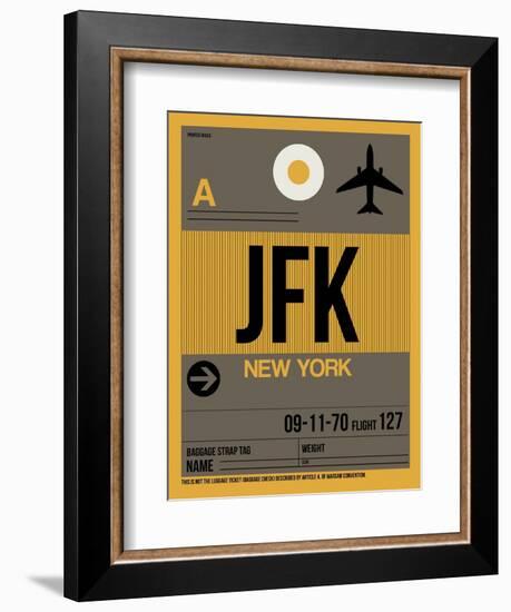 JFK New York Luggage Tag 3-NaxArt-Framed Art Print