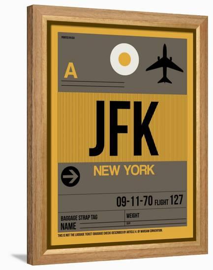 JFK New York Luggage Tag 3-NaxArt-Framed Stretched Canvas