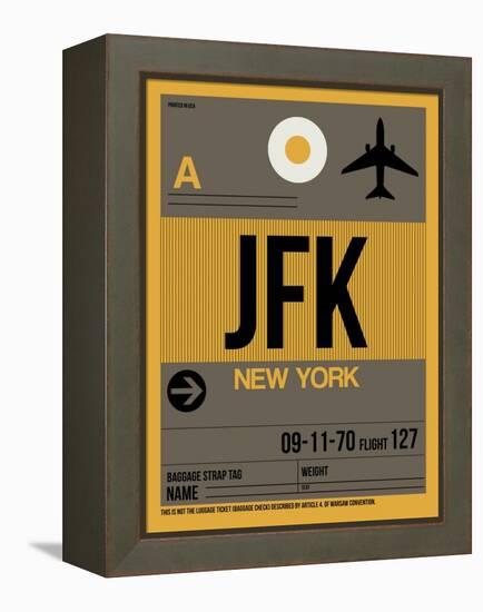 JFK New York Luggage Tag 3-NaxArt-Framed Stretched Canvas