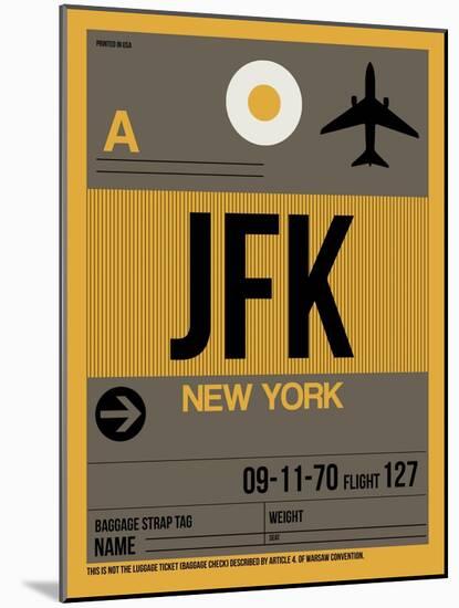 JFK New York Luggage Tag 3-NaxArt-Mounted Art Print