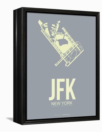Jfk New York Poster 1-NaxArt-Framed Stretched Canvas