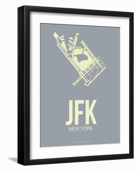 Jfk New York Poster 1-NaxArt-Framed Art Print