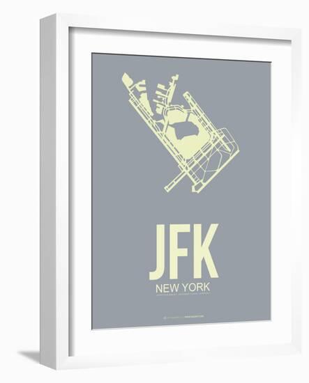 Jfk New York Poster 1-NaxArt-Framed Art Print