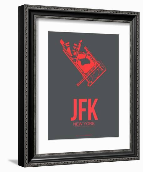 Jfk New York Poster 2-NaxArt-Framed Premium Giclee Print