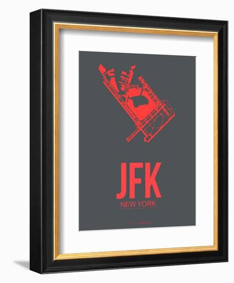 Jfk New York Poster 2-NaxArt-Framed Art Print