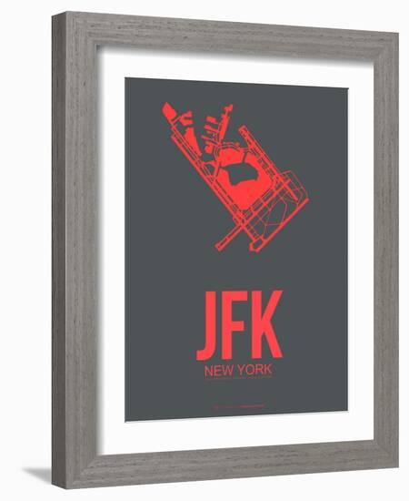 Jfk New York Poster 2-NaxArt-Framed Art Print