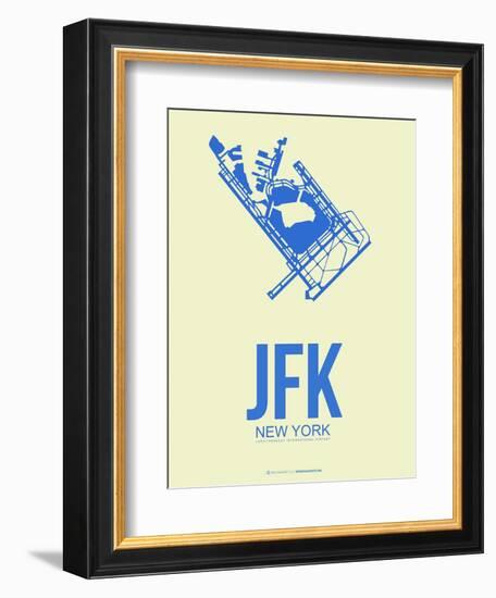 Jfk New York Poster 3-NaxArt-Framed Art Print