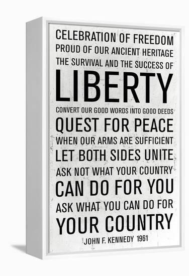 JFK Speech-Anna Polanski-Framed Stretched Canvas