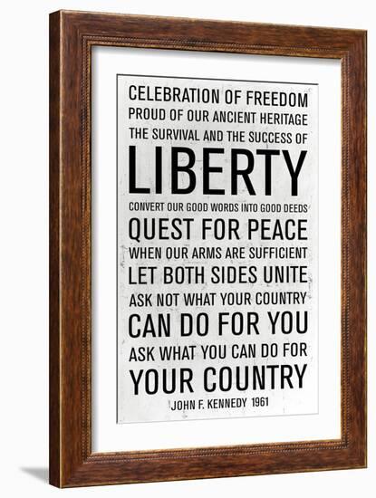 JFK Speech-Anna Polanski-Framed Premium Giclee Print