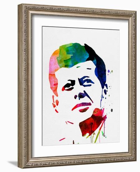 JFK Watercolor-Lora Feldman-Framed Art Print