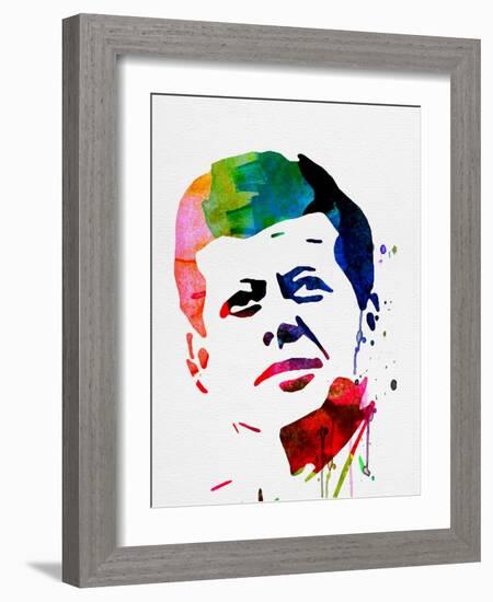 JFK Watercolor-Lora Feldman-Framed Art Print