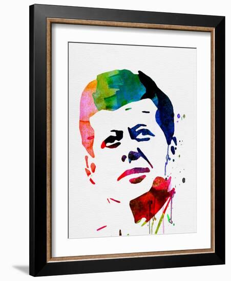 JFK Watercolor-Lora Feldman-Framed Art Print